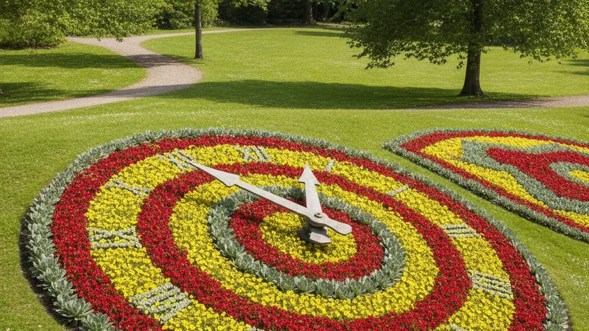 Carlisle Park's Floral Clock Planted Up for Summer